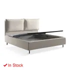 Letto Matrimoniale con Box Contenitore Realizzato in Italia - Ernesta Viadurini