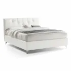 Letto Matrimoniale con Contenitore Imbottito Ecopelle Made in Italy – Maschera Viadurini