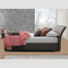 Letto Matrimoniale con Contenitore in Tessuto o Ecopelle Made in Italy – Doremì Viadurini