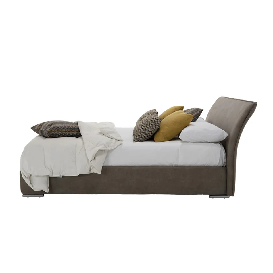 Letto Matrimoniale con Contenitore in Tessuto o Ecopelle Made in Italy – Doremì Viadurini