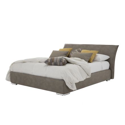 Letto Matrimoniale con Contenitore in Tessuto o Ecopelle Made in Italy – Doremì Viadurini