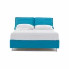Letto Matrimoniale con Contenitore Rivestito in Tessuto Made in Italy - Renato Viadurini