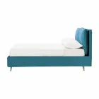 Letto Matrimoniale con Contenitore Rivestito in Tessuto Made in Italy - Renato Viadurini