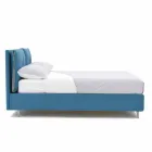 Letto Matrimoniale con Contenitore Rivestito in Tessuto Made in Italy - Renato Viadurini