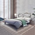 Letto Matrimoniale con Giroletto in Ferro Pieno e Tubolare Made in Italy - Design