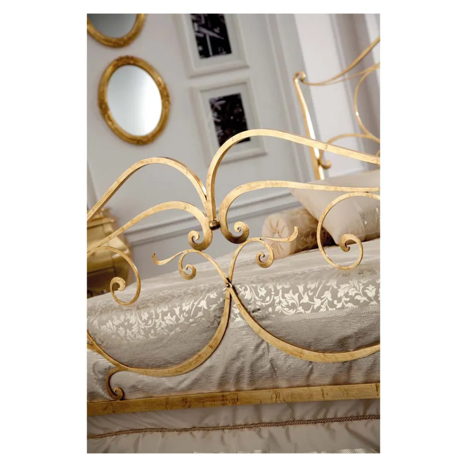 Letto Matrimoniale con Pediera Coordianata in Ferro Made in Italy - Penny Viadurini