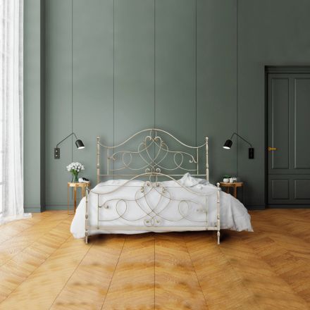 Letto Matrimoniale con Pediera Coordinata in Diverse Finiture - Taglia Viadurini