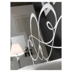 Letto Matrimoniale con Pediera Coordinata, Materasso e 2 Comodini - Nebbia Viadurini