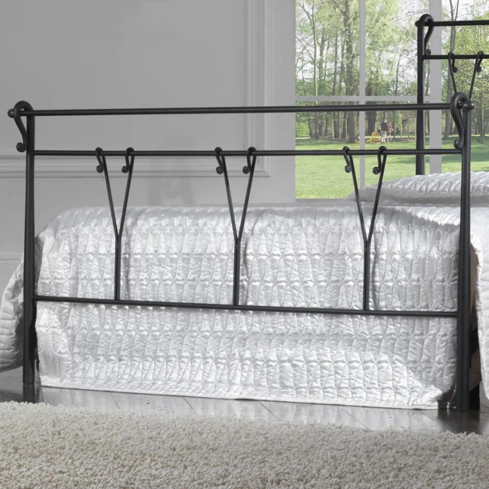 Letto Matrimoniale con Pediera in Diverse Finiture Made in Italy - Finitura Viadurini