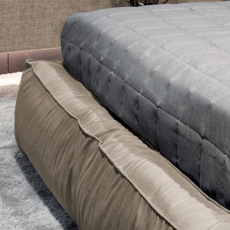 Letto Matrimoniale con Rete e Contenitore Opzionale Made in Italy - Ribelle Viadurini