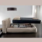 Letto Matrimoniale con Rete e Contenitore Opzionale Made in Italy - Ribelle Viadurini