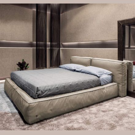 Letto Matrimoniale con Rete e Contenitore Opzionale Made in Italy - Ribelle Viadurini