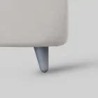 Letto Matrimoniale con Testata Imbottita e Piedini Made in Italy - Aaron Viadurini