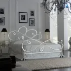 Letto Matrimoniale con Testata in Ferro Pieno Made in Italy - Nebbia Viadurini