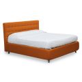 Letto Matrimoniale con Testiera in Ecopelle o Tessuto Made in Italy - Buddy