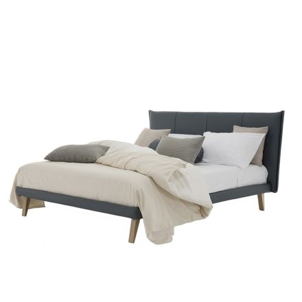 Letto Matrimoniale Design di Lusso in Ecopelle o Tessuto Made in Italy – Generus Viadurini