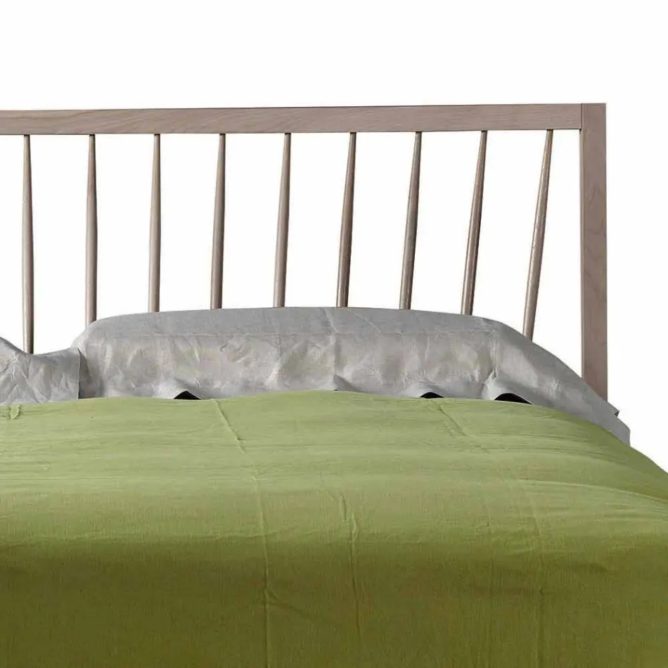 Letto matrimoniale di design 160x200cm con base in noce massello Alain Viadurini