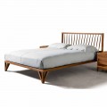 Letto matrimoniale di design 160x200cm con base in noce massello Alain