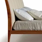 Letto matrimoniale di design con testata imbottita in pelle Menardo Viadurini