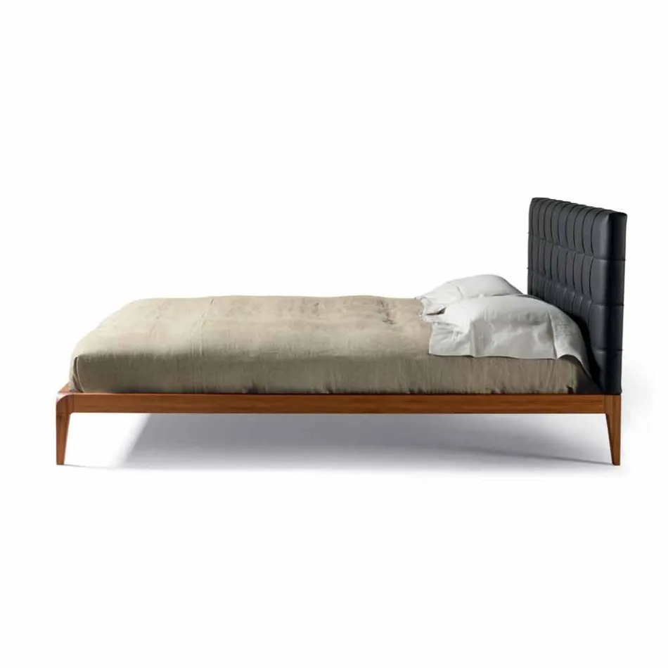 Letto matrimoniale di design con testata imbottita Leilo, 160x200 cm Viadurini