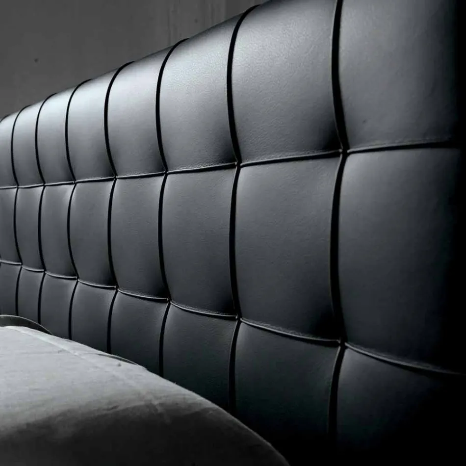 Letto matrimoniale di design con testata imbottita Leilo, 160x200 cm Viadurini