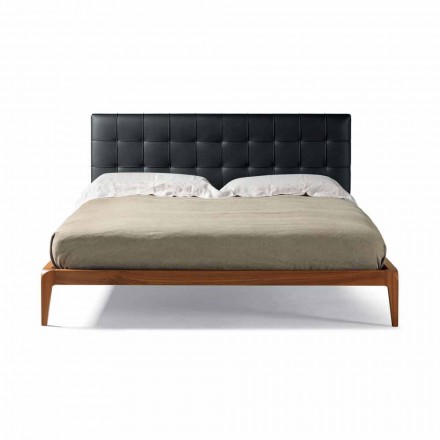 Letto matrimoniale di design con testata imbottita Leilo, 160x200 cm Viadurini