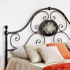 Letto matrimoniale di design in ferro battuto artigianale Alexa Viadurini