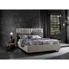 Letto Matrimoniale di Design Moderno con Testata a Pieghe o Trapuntata - Alano Viadurini