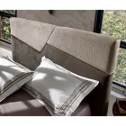 Letto Matrimoniale di Design Moderno con Testata a Pieghe o Trapuntata - Alano Viadurini