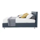 Letto Matrimoniale di Lusso in Ecopelle o Tessuto con Box Made in Italy – Nuvola Viadurini