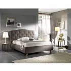 Letto matrimoniale imbottito con box contenitore 160x190/200cm Leone Viadurini