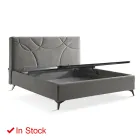Letto Matrimoniale Imbottito con Box Contenitore Made in Italy - Girasole Viadurini