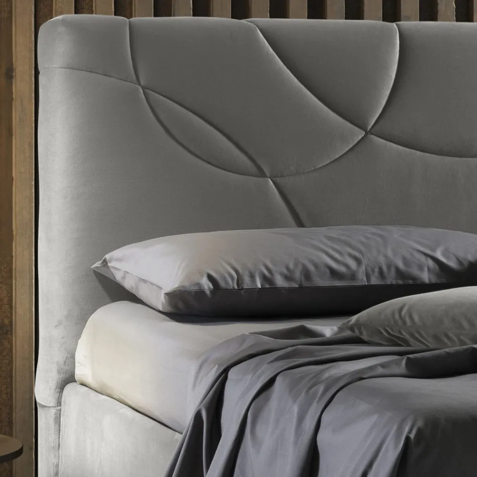 Letto Matrimoniale Imbottito con Box Contenitore Made in Italy - Girasole Viadurini