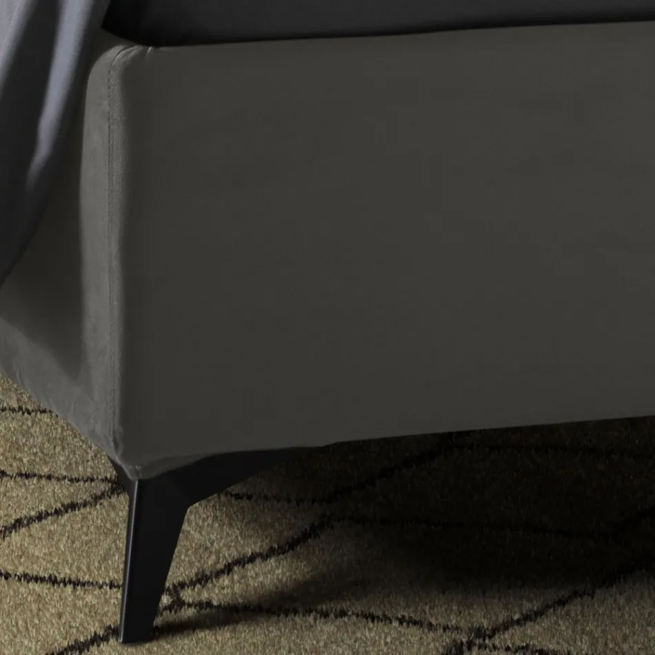 Letto Matrimoniale Imbottito con Box Contenitore Made in Italy - Girasole Viadurini