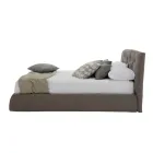 Letto Matrimoniale Imbottito con Box in Ecopelle o Tessuto Made Italy – Nasello Viadurini
