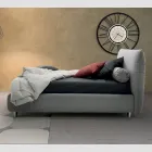 Letto Matrimoniale Imbottito con Box, Tessuto o Ecopelle Made in Italy – Lardino Viadurini