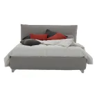 Letto Matrimoniale Imbottito con Box, Tessuto o Ecopelle Made in Italy – Lardino Viadurini