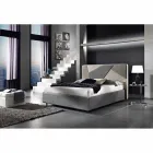 Letto matrimoniale imbottito con contenitore alzante 160x190/200cm Mia Viadurini