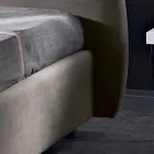 Letto matrimoniale imbottito con contenitore moderno 160x190/200 Reby Viadurini