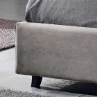 Letto matrimoniale imbottito con contenitore moderno 160x190/200 Reby Viadurini