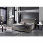 Letto matrimoniale imbottito con contenitore moderno 160x190/200 Reby Viadurini