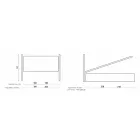 Letto Matrimoniale Imbottito con Contenitore Opzionale Made in Italy - Akira Viadurini