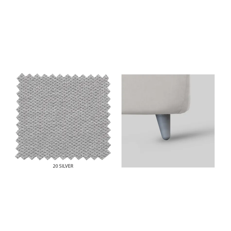 Letto Matrimoniale Imbottito con Contenitore Opzionale Made in Italy - Akira Viadurini