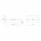 Letto Matrimoniale Imbottito con Contenitore Tessuto Made in Italy – Ciottolino Viadurini