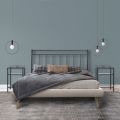 Letto Matrimoniale Imbottito con Materasso e 2 Comodini Made in Italy - Rolly