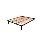 Letto Matrimoniale Imbottito con Materasso e 2 Comodini Made in Italy - Rolly Viadurini