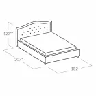Letto matrimoniale imbottito in ecopelle con box 160x190/200 cm Agly Viadurini