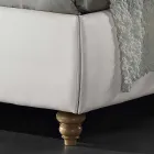 Letto matrimoniale imbottito in ecopelle con box 160x190/200 cm Agly Viadurini