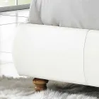 Letto matrimoniale imbottito in ecopelle con box 160x190/200 cm Agly Viadurini