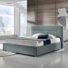 Letto matrimoniale imbottito moderno con box alzante 160x190/200cm Sun Viadurini